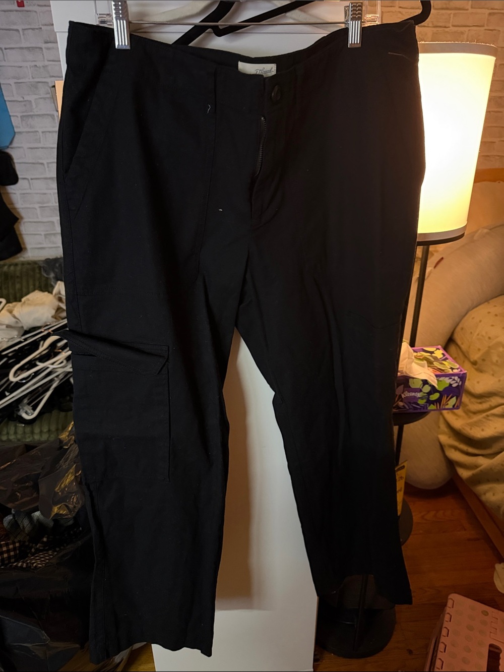 Universal Thread Black Men's Cargo Pants with Side Pocket